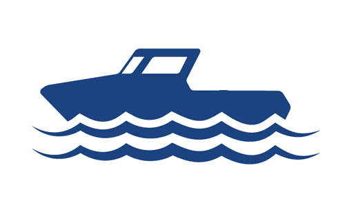 boat on lake icon