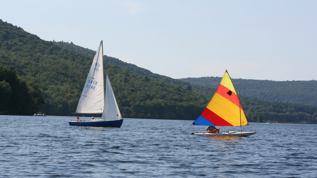 2 sailboats on mascoma lake